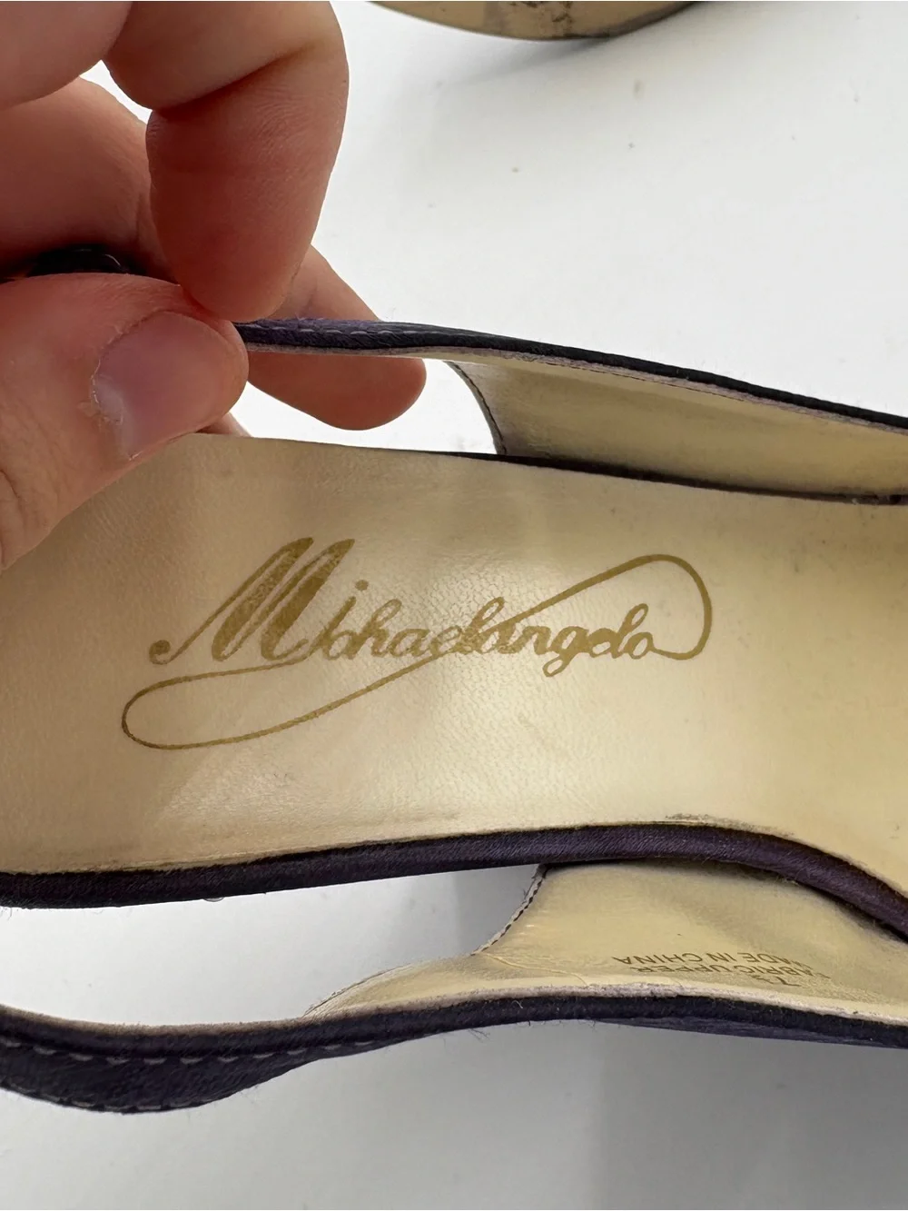 Vintage Fairycore Purple Sequin Wedge Slingback Peep Toe Michaelangelo Size 7.5